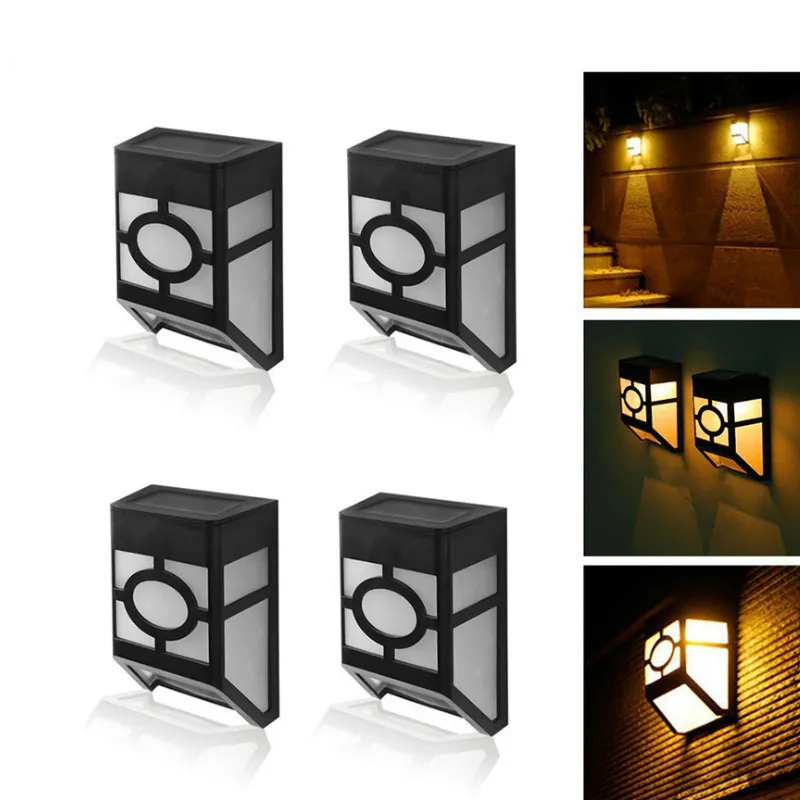 

Hot sale waterproof solar wall lamps ABS Solar LED Path Light Outdoor Garden wall lightings Yard Path Fence Lamp