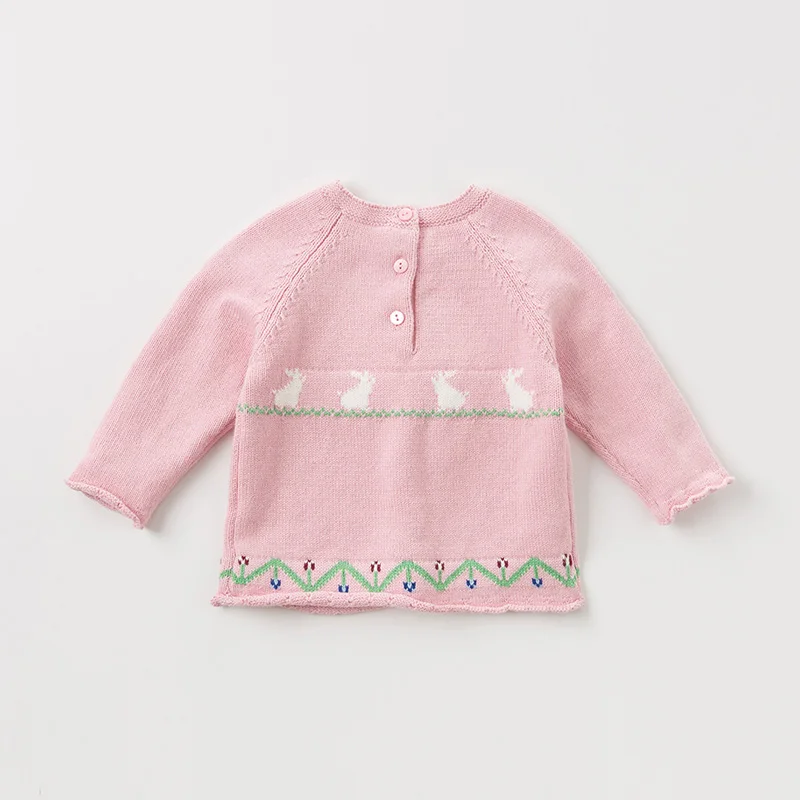 DB11426 dave bella Зимний милый вязаный свитер для маленьких девочек с мультяшным