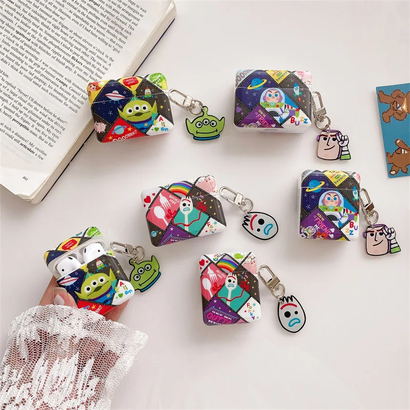 

New Toy Story Disney Airpods Case Cover Woody Buzz Alien Forky Cute 3D Print TPU Protector Shell Fundas for Airpods 2 Airpod Pro