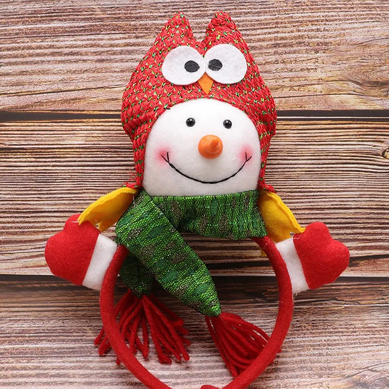 

2 Pcs Christmas Headband Santa Claus and Snowman Headband Headwear Christmas Headband Party Favor