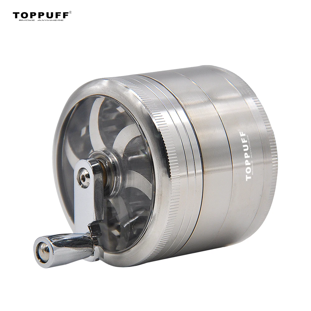 Алюминиевый травяной табачный точильный станок 63 мм 4 слоя травы рукоятка