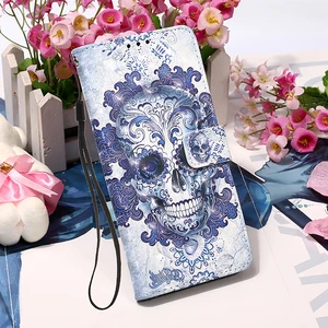 3d pattern leather case for iphone 12 pro max 13 11 xr xs 8i x flip card holder phone case full cover anti fall protective shell free global shipping