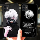 Для iPhone 11 12 13 Pro XS Max Mini 8 7 Plus X XR 6 6S 5S SE 2020 черный чехол с японским аниме Токийский Гуль канеки Кен силиконовый чехол