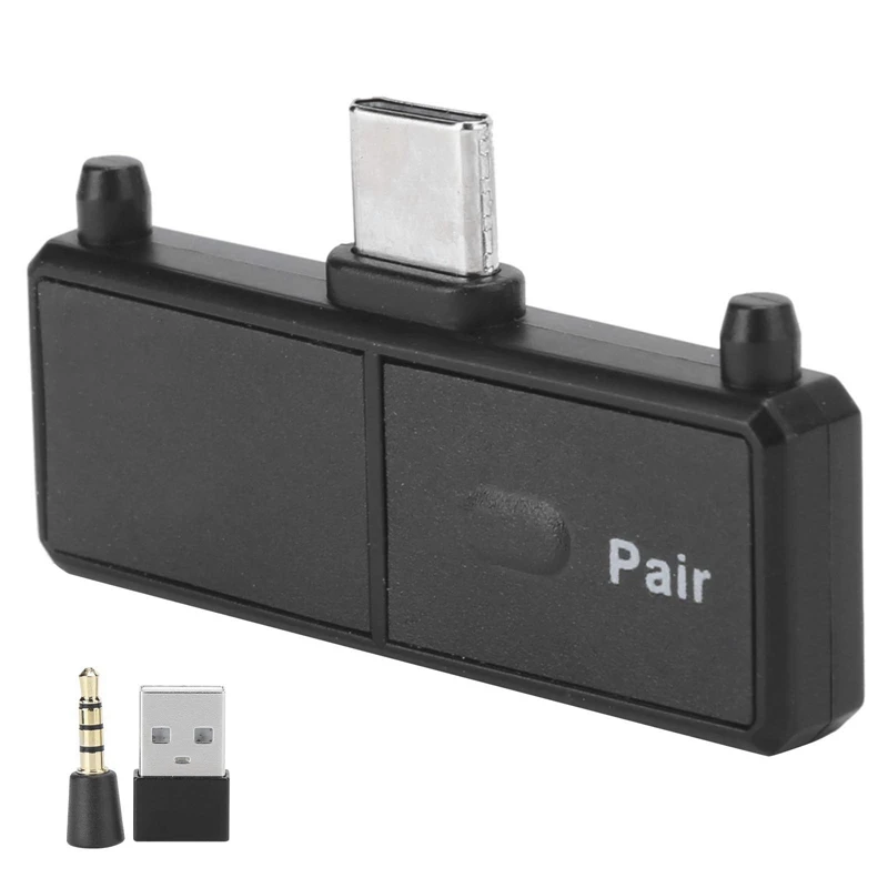 

USBC TYPEC Wireless Adapter Audio Transmitter Durable HighEnd Chips Clear Sound Quality Single Button Design for PS4