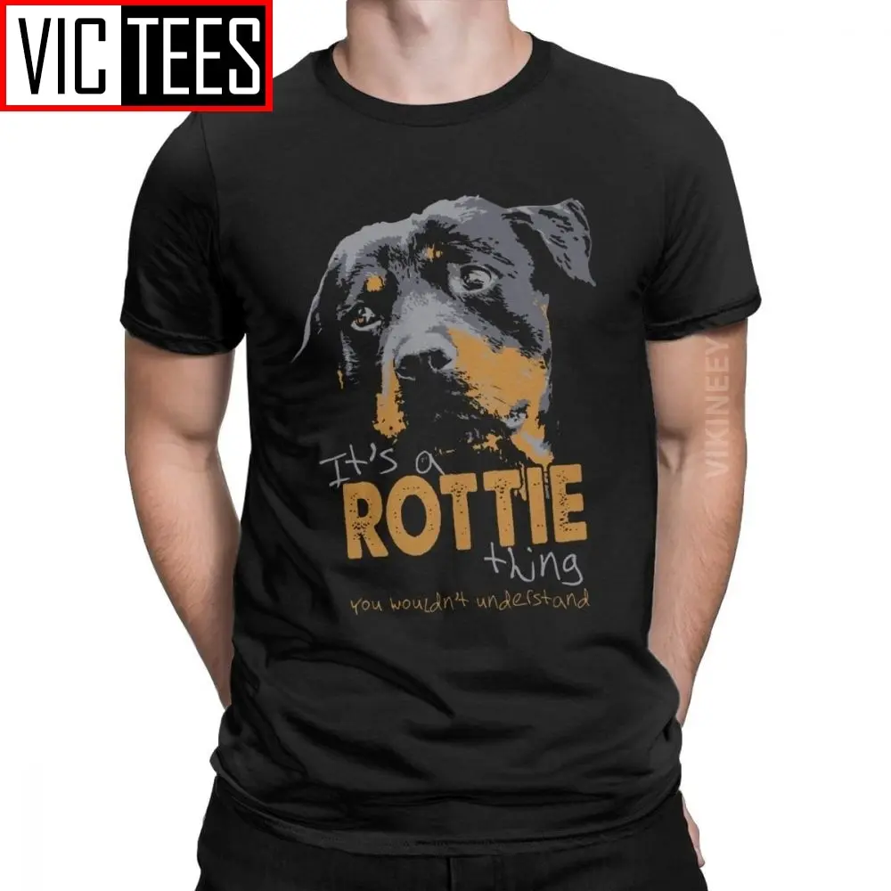 Rottweiler It's A Rottie Thing You Wouldn't Understand Men's T Shirt Dog Lover Funny T-Shirt Cotton Printing Oversized