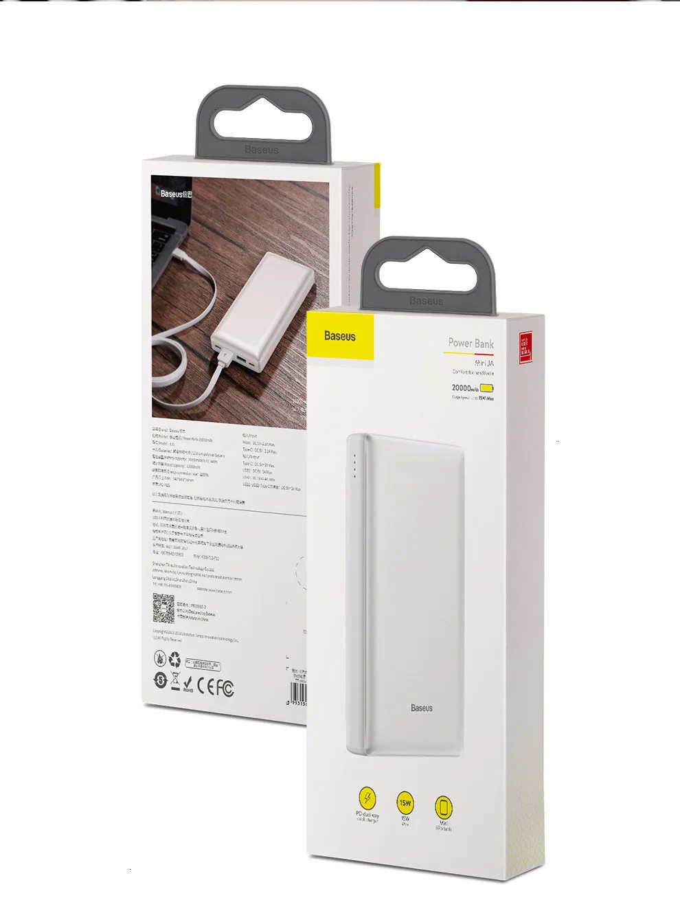 Baseus 20000 мАч Внешний аккумулятор USB C Быстрая зарядка зарядное устройство 20000 мАч повербанк для iPhone Xiaomi Портативный внешний аккумулятор power Bank