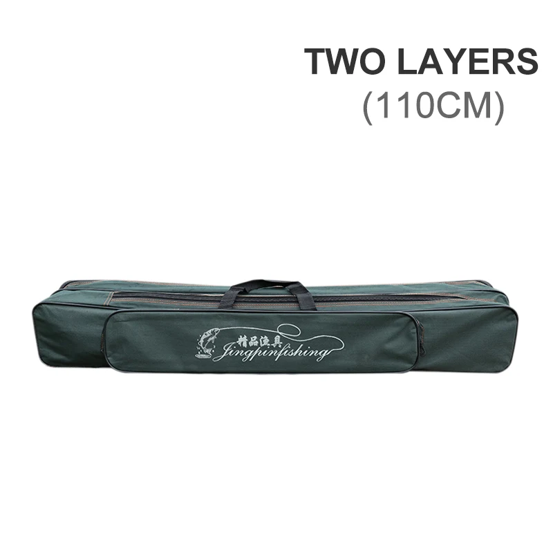 Army Green 110 cm Новые сумки для рыбалки 2 Слои многофункциональная сумка для рыбалки стержень катушки Lure нейлон хранения Полюс Карп рыболовные снасти Чехол XA40G - Цвет: Army Green 110 cm