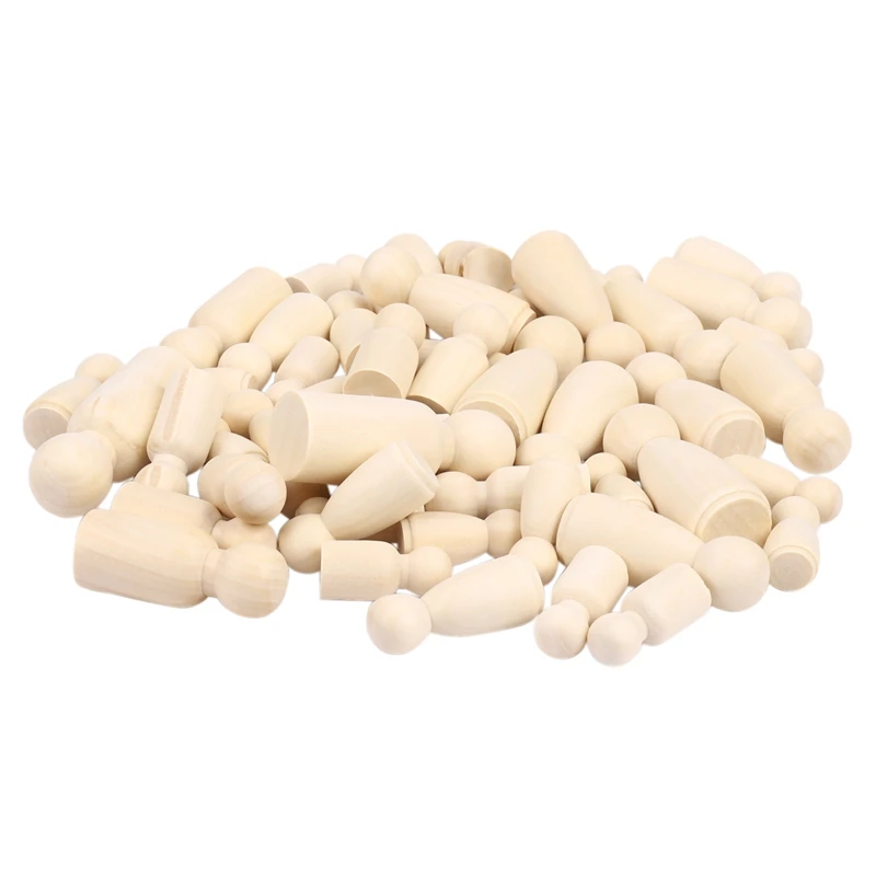 

50 деревянных неокрашенных семейных деревянных кукол, детская Свадебная кукла, украшение для малыша, деревянный человек