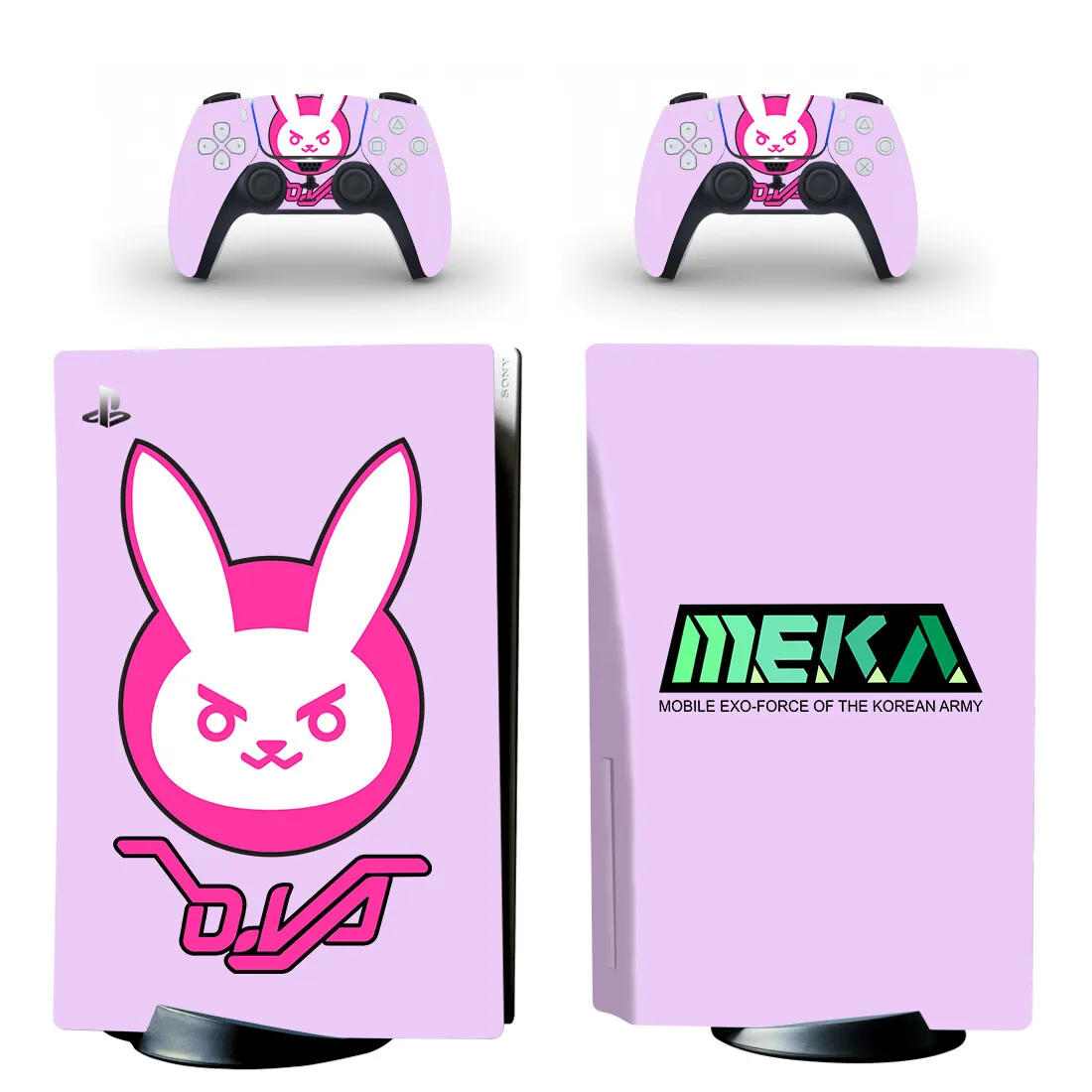DVA PS5 Standard Disc Skin Sticker Decal Cover for PlayStation 5 Console and 2 Controllers PS5 Disk Skin Vinyl