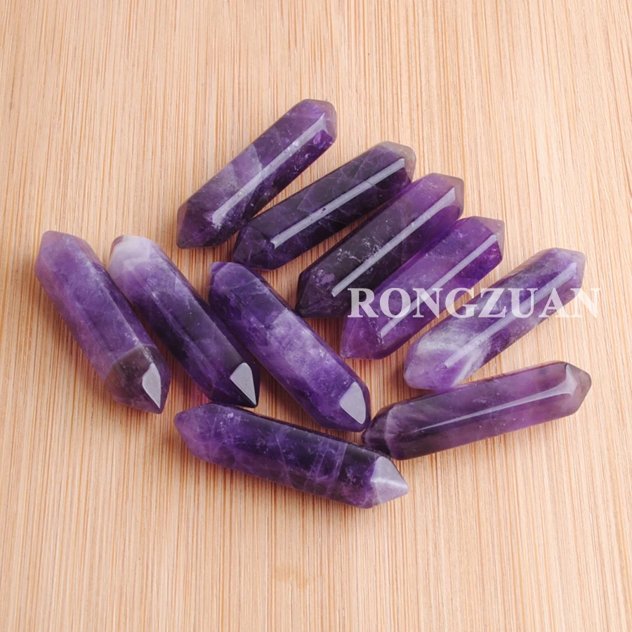 Натуральные камни аметиста шестигранная восстанавливающая заостренная чакра