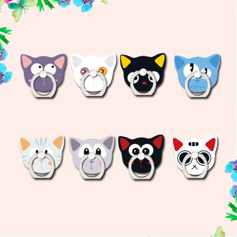 Мультяшные животные кошка палец кольцо держатель для телефона автомобильный