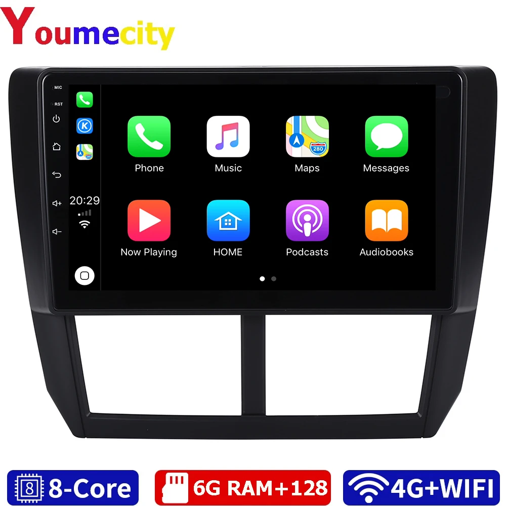 Автомобильный мультимедийный плеер 6 ГБ ОЗУ/восемь ядер/Android 10 0 DVD Gps для Subaru Forester