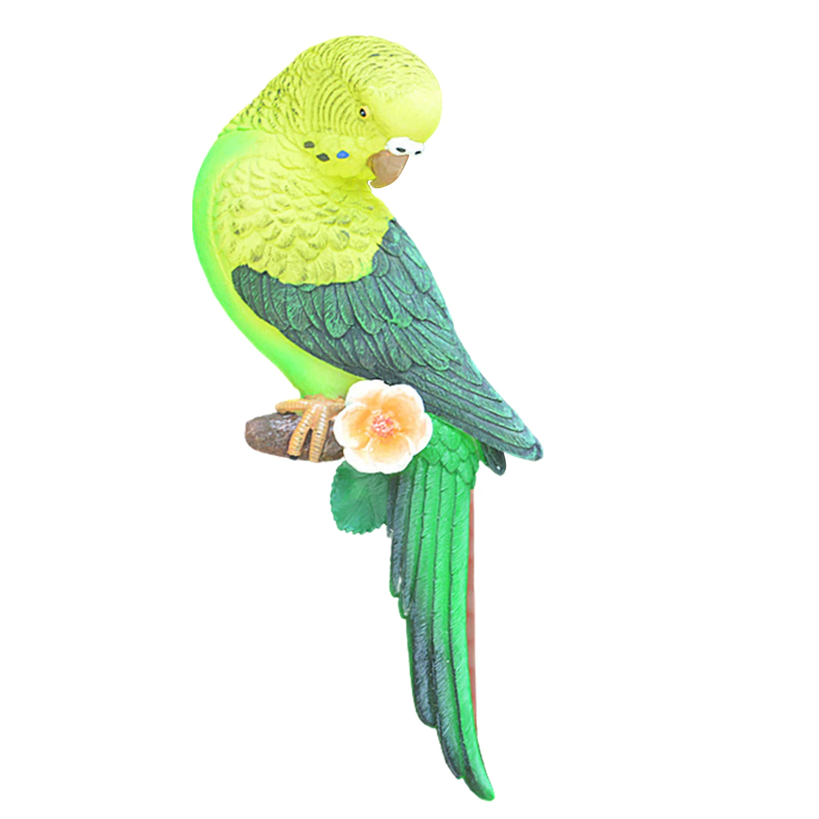 

Подвесная Статуэтка попугая, Статуэтка из смолы, животное, газон, Супер реалистичная настенная имитационная статуэтка, игрушка «сделай сам...