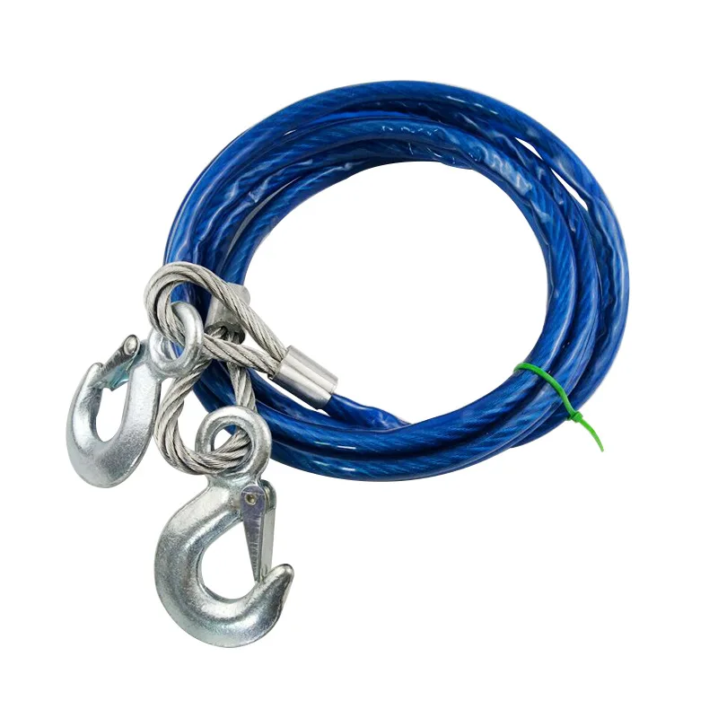 Тяжелые буксировочные тросы 4 м 5 тонн 6 Проволочный Трос высокопрочный крючок