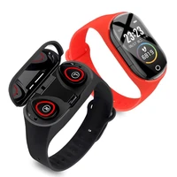 m1pro ui smart watch earphones 2 in 1 bluetooth 5 0 sport business wristband fitness tracker heart rate monitor earbuds bracelet