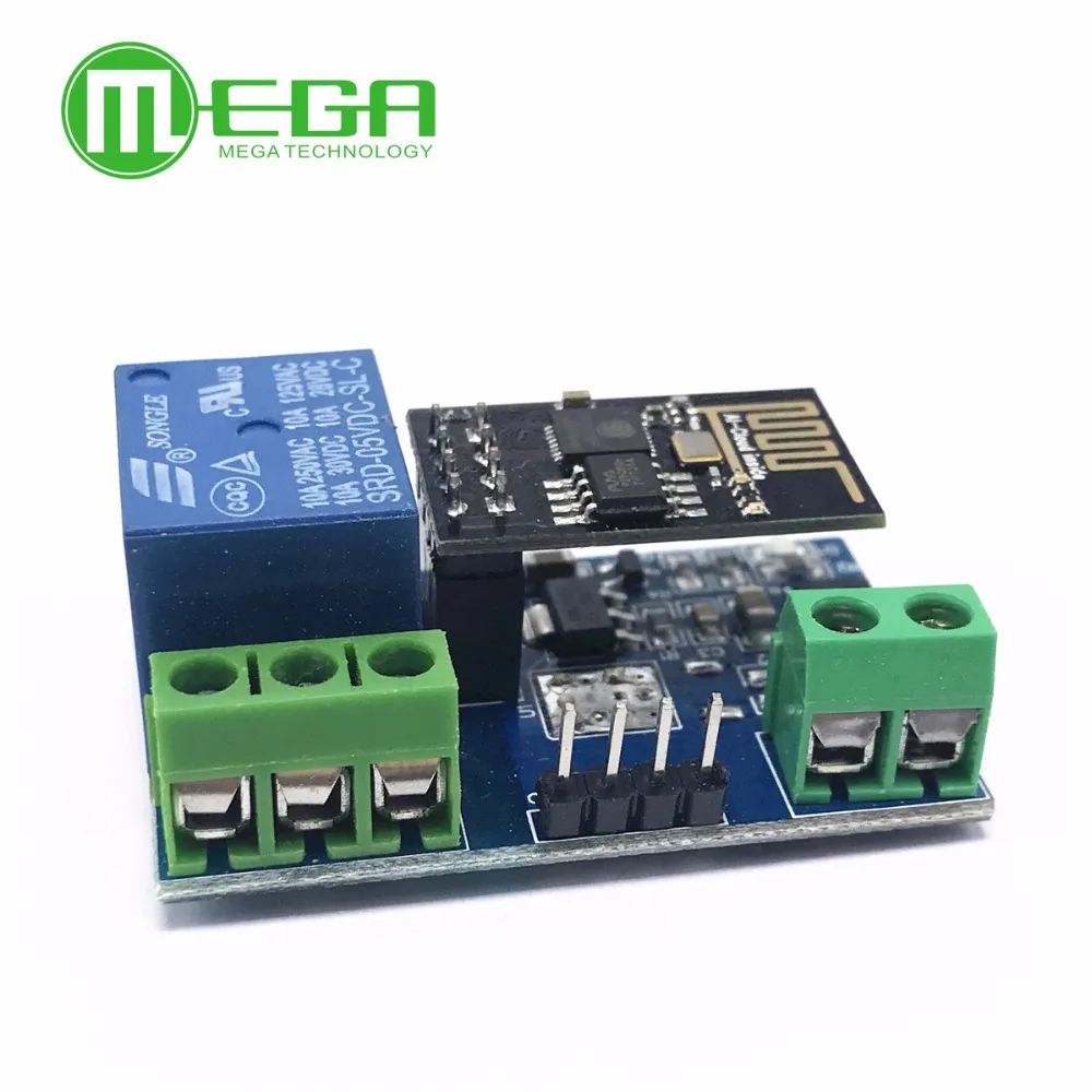 

1pcs ESP8266 Esp01 ESP-01 Network Wireless WIFI Relay Module Internet Of Things IOT APP Controller Adapter Board 5V 10A DC 250V