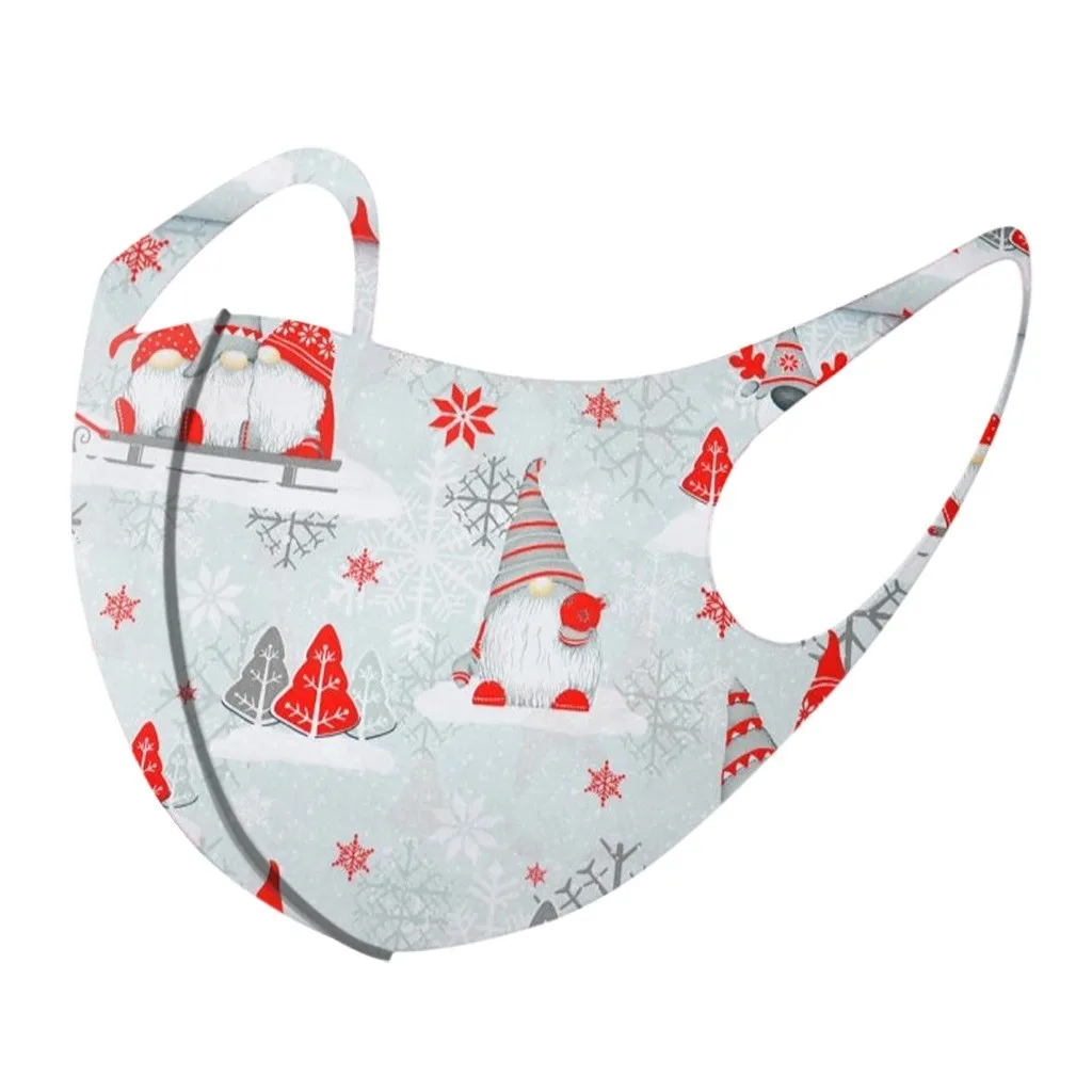 5 шт. детская Рождественская маска для лица милая рта с принтом Регулируемые