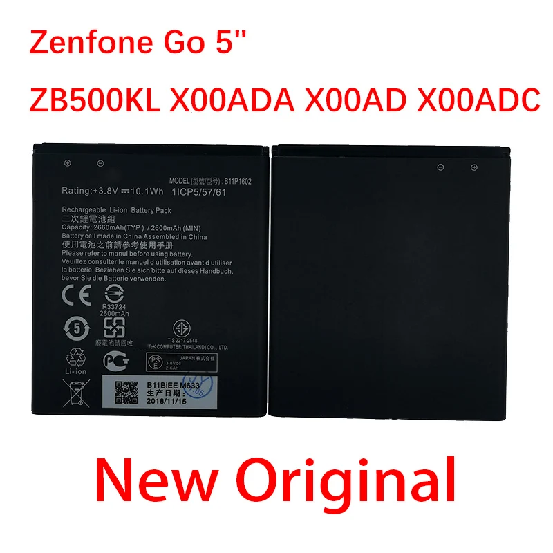 

Новый аккумулятор 2600 мАч B11P1602 для ASUS Zenfone Go 5 "ZB500KL X00AD X00ADC X00ADA аккумулятор для мобильного телефона + номер для отслеживания