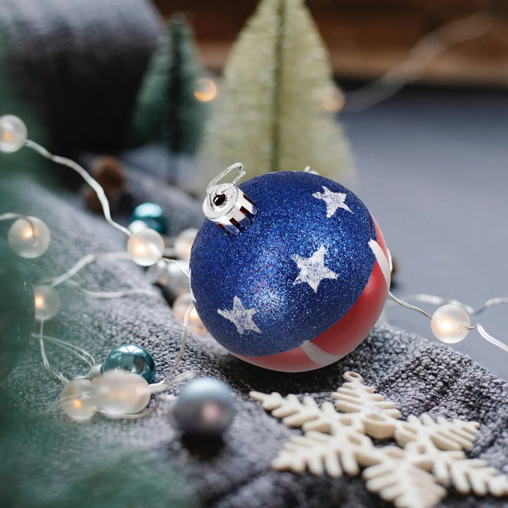

12Pcs 4th of July Hanging Balls Patriotic Ornaments Tree Decorations