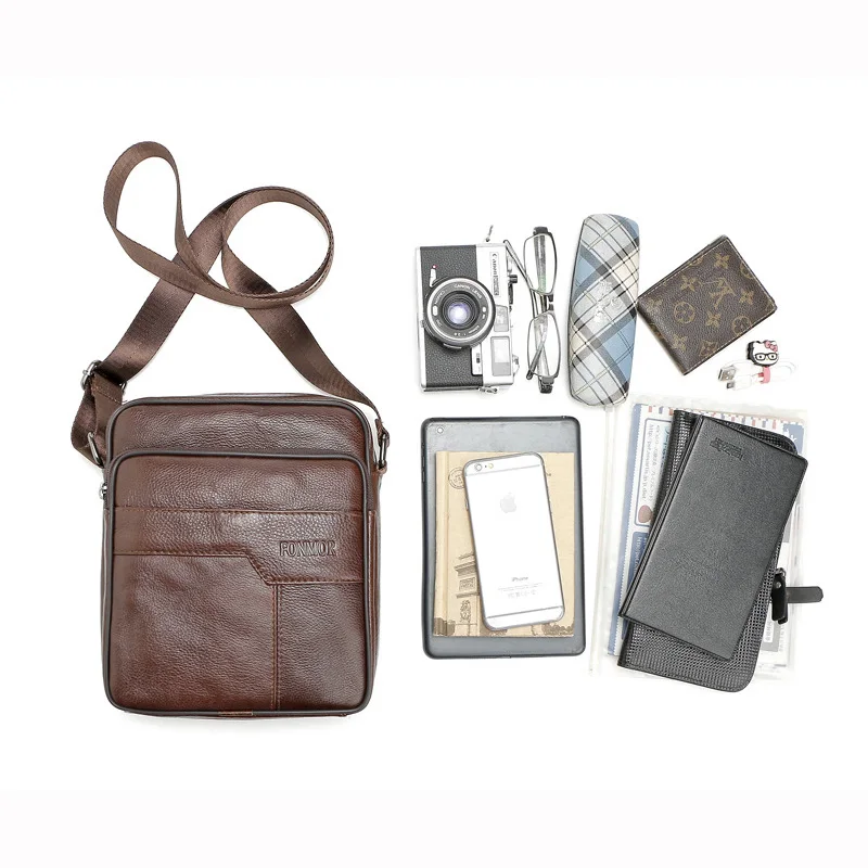 Новинка 100% коровья кожа мужская сумка на плечо сумка-мессенджер повседневная