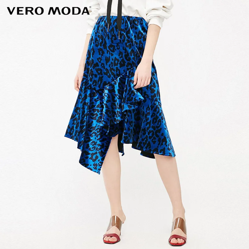 Vero Moda Женская юбка леопардовым принтом и оборками | 31911G524|Женские юбки|