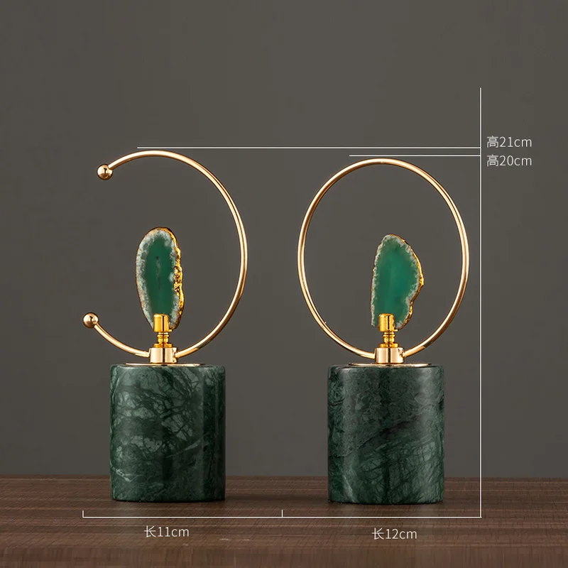 Современные роскошные декоративные элементы из агата для гостиной книжного