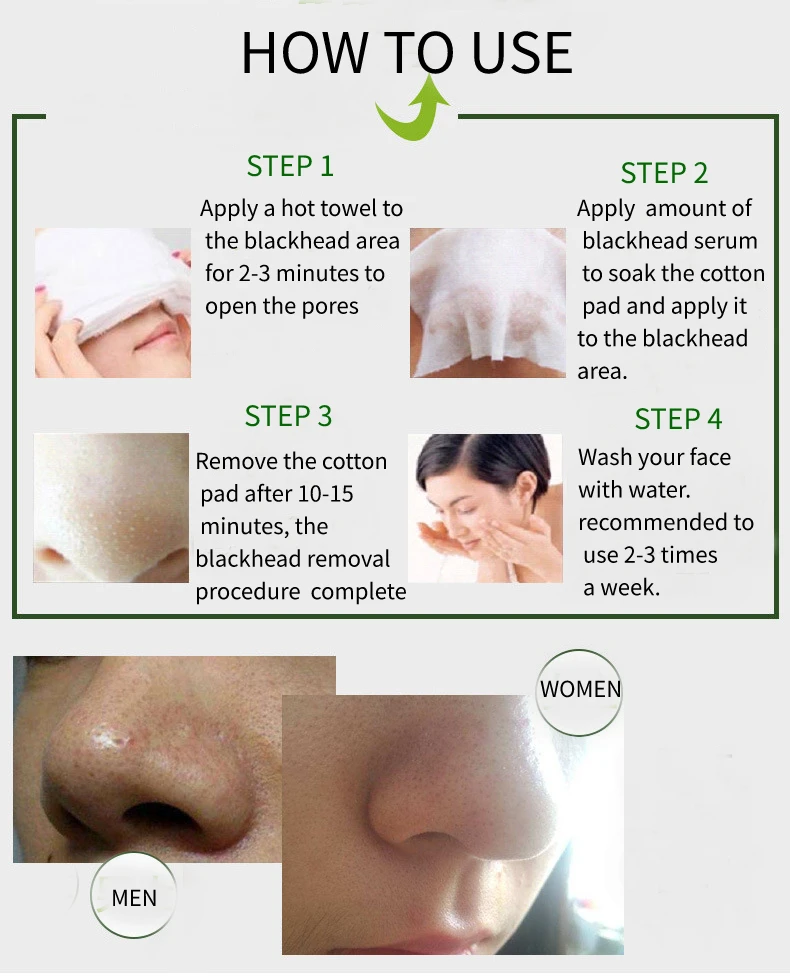 Уход за кожей лица Сыворотка для удаления черных точек Глубокая очистка черная