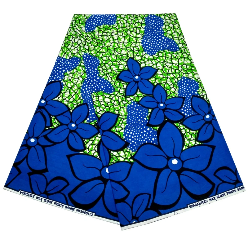 2021 африканская Оригинальная Ткань из натурального вощеного хлопка 6 ярдов ткань