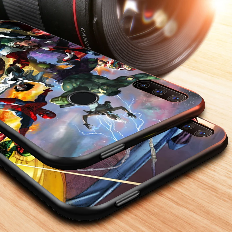 

Marvel Avengers for Huawei Honor 30 20 10 9S 9A 9C 9X 8X MAX 10 9 Lite 8A 7C 7A Pro Silicone Black Phone Case