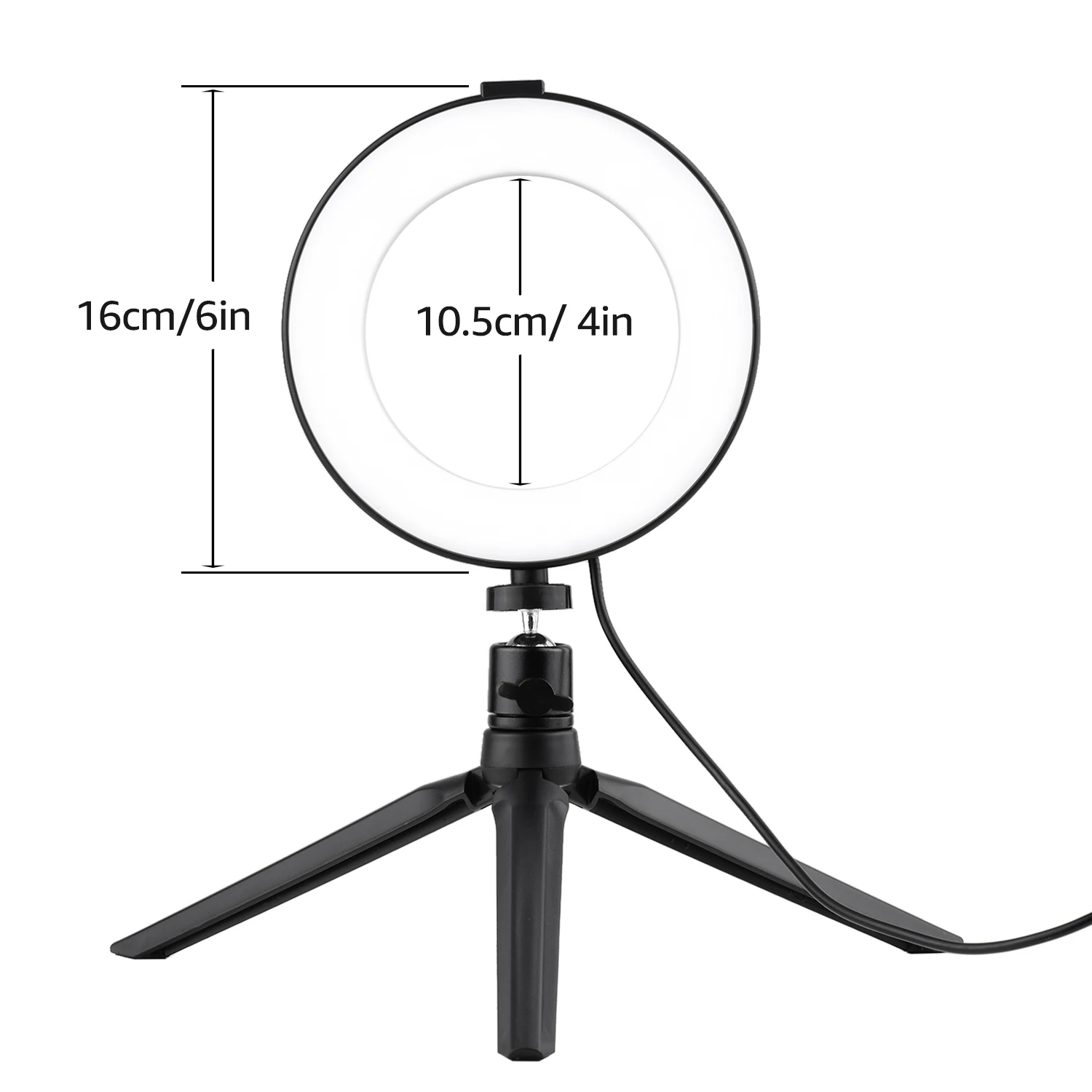 6 дюймов USB кольцевой светильник селфи Красота светодиодный 3 ing режима затемнения