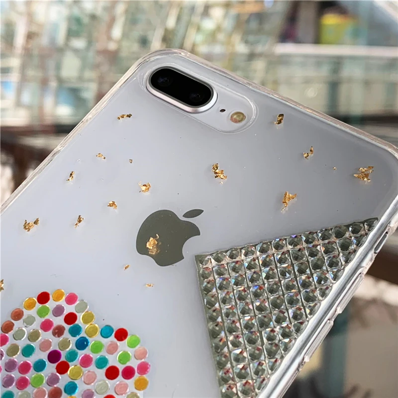 Золотая фольга белый бриллиант чехол для телефона с рисунком на тему любви huawei P20