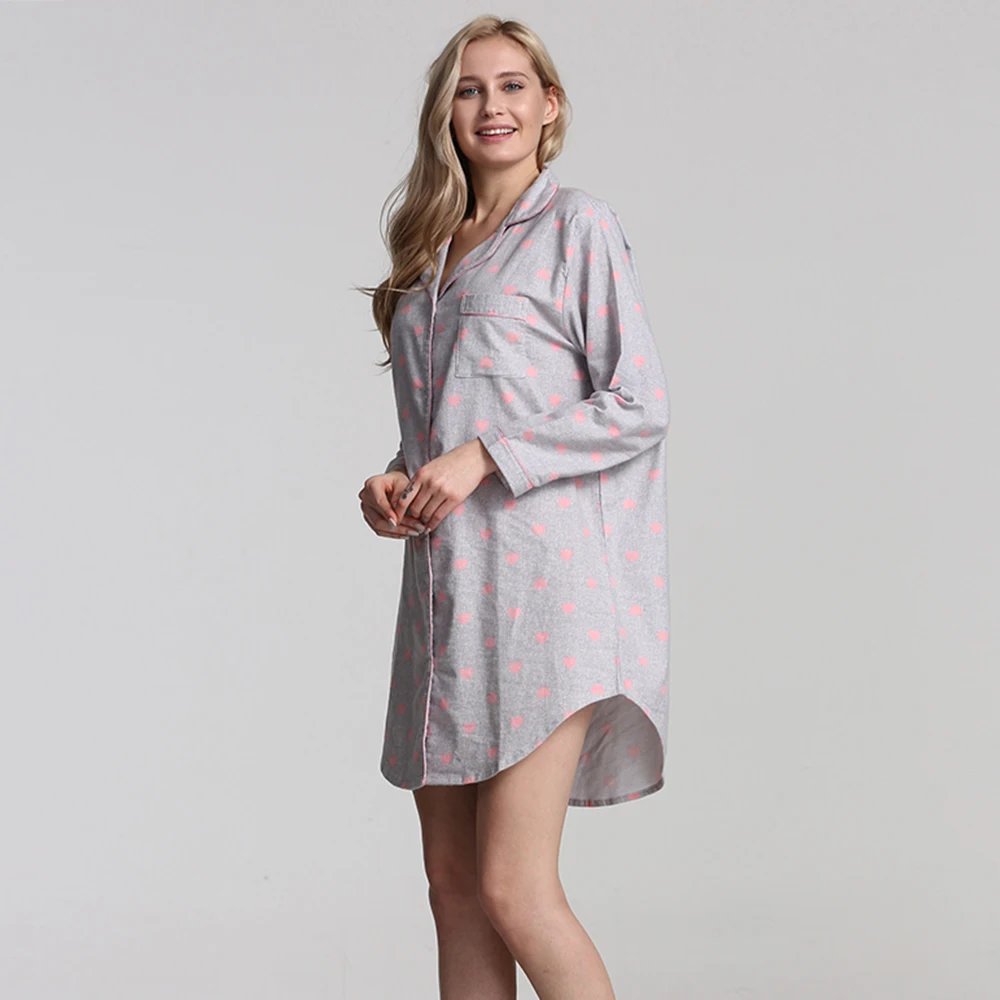 ночная рубашка хлопок сорочка женская большой размер с длинными рукавами