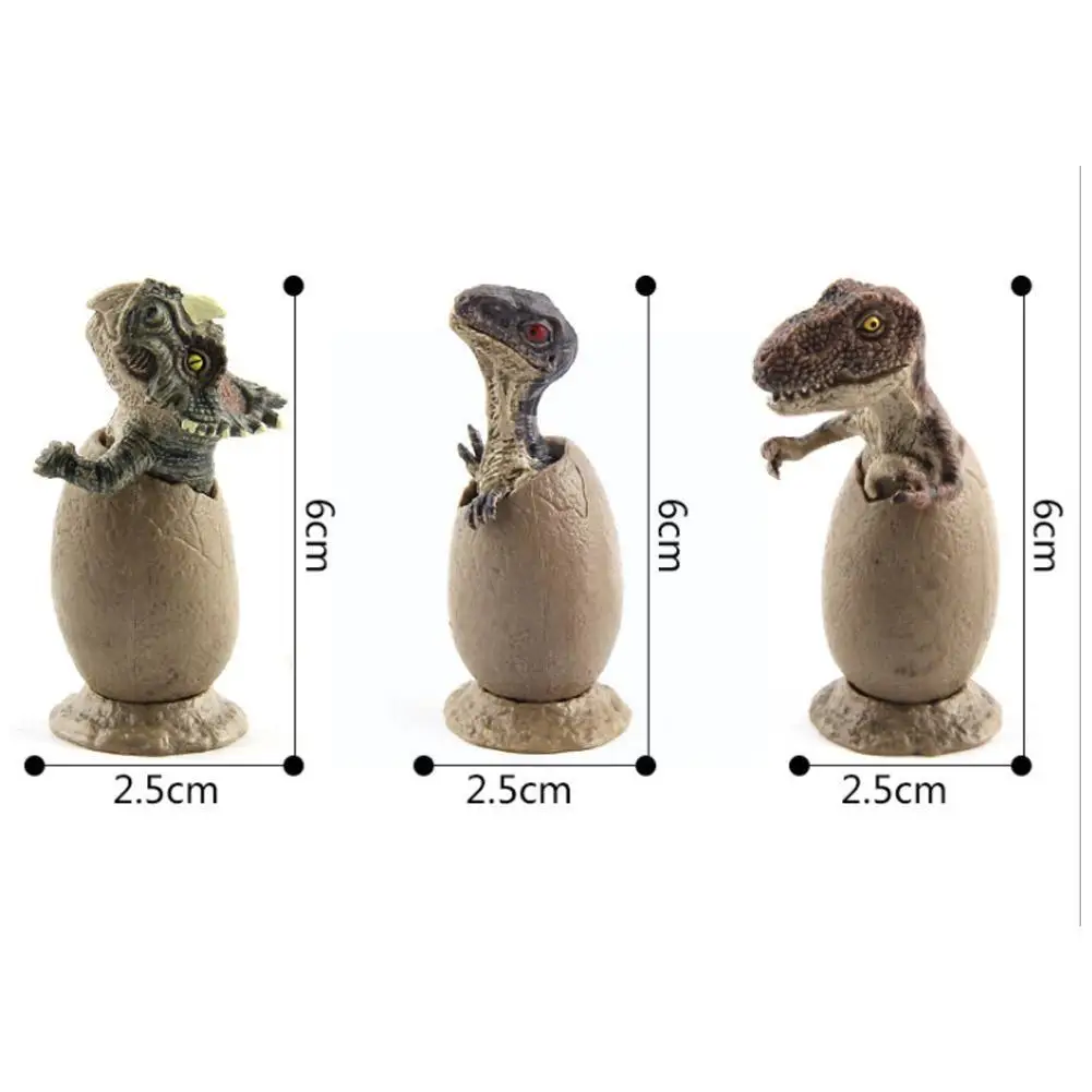 

3PCS/Set Dinosaur Handmade Model Half Hatched Dinosaur Girls With Pedestal Toys Novel Toys Egg Boys Gifts Funny Model M3C0