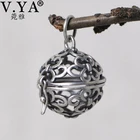 V.YA винтажные подвески из тайского стерлингового серебра 925 пробы с матовым лотосом