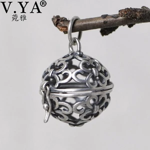 V.YA винтажные подвески из тайского стерлингового серебра 925 пробы с матовым лотосом