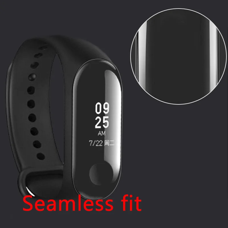 5 шт. M3 пленка экранная лента mi Band 3 Закаленное стекло протектор с отверстиями для Xiao mi