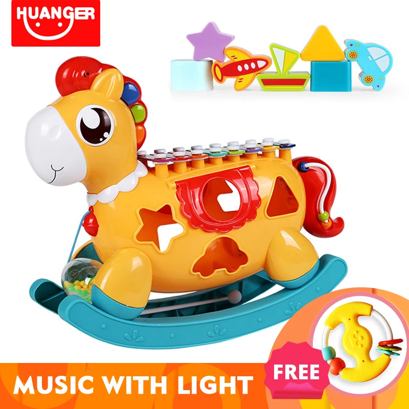 Музыкальные игрушки Huanger из пони инструмент нокаут пианино с животными со звуком