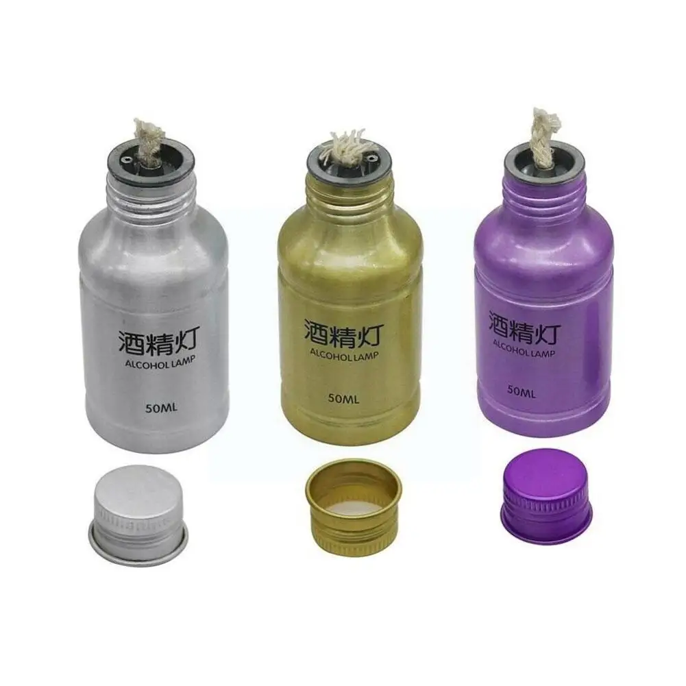

3pieces Alcohol Lamp Aluminum Alloy Steel Outdoor Survival Color Hiking Camping Random Goods Travel I0z3