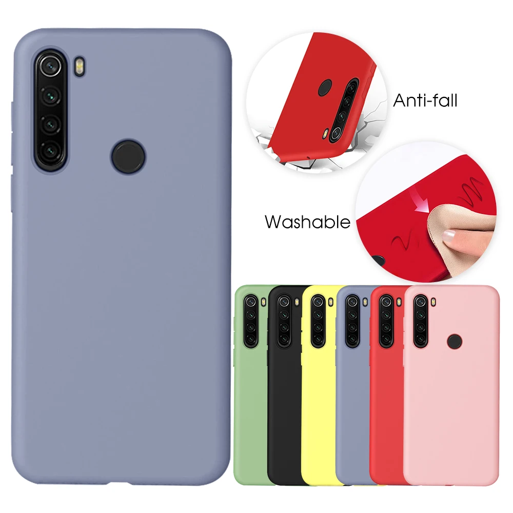 Thin Soft Case For Xiaomi Redmi 8 8A Note 8T Pro Original Liquid Silicone Candy Color Capa 7 |