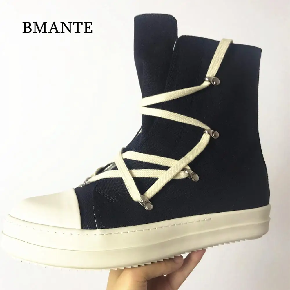 Мужские парусиновые туфли на шнуровке темно-синие кроссовки из натуральной кожи