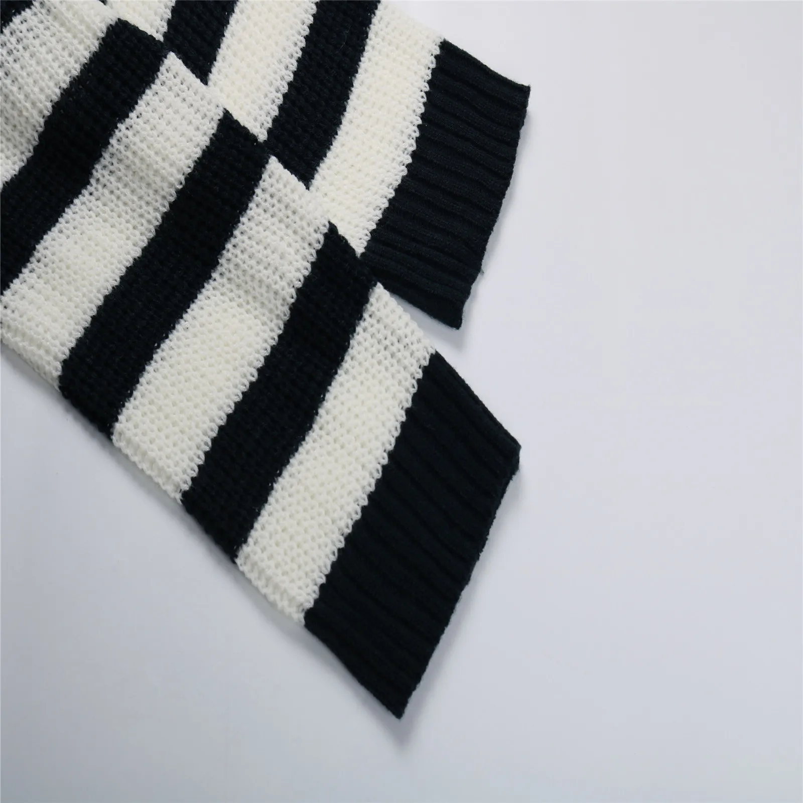 

Womens Sweater With Fringes Women's Loose Round Neck Long Sleeve Striped Knitted Pullover Sweater Dress Pull Femme Nouveaute