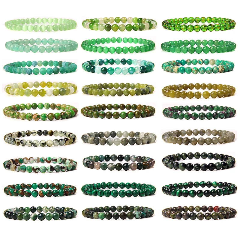 Модный Зеленый оздоравливающий браслет на удачу исцеляющий кожу Agates тигровый