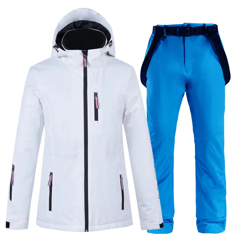 

Women Winter Clothes Set Waterproof Windproof Skiing Jacket And Snow Pants Suit Female Warm Snowboard Parkas Coat -30 Degree