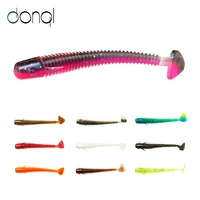 donql 10pcs jig worm fishing lures 63mm 1 4g wobbler silicone artificial soft bait fishy smell bass carp fishing lure tackle