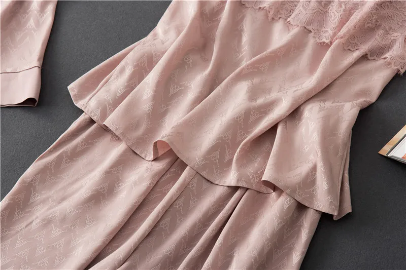 Daeyard Высококачественная жаккардовая Пижама Женский шелковый халат 3 предмета