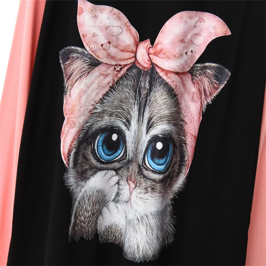 

Girls Kawaii Cartoon Print Modal Homewear Women's 2 Piece Set Casual Pajamas Suit Spring Autumn New Plus Size Loose Sleepwear