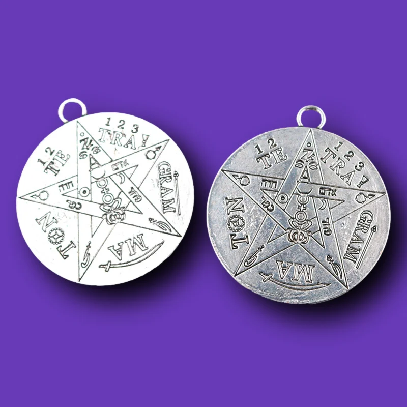 2 шт. гадания амулет пентаграмма Волшебный Массив время счастливые бирки Кулон