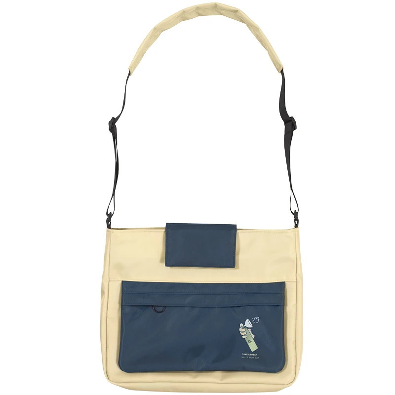 

Women's Crossbody Bag High Capacity Spring 2021 New Student Contrast One Shoulder Splicing Nylon Pack E004