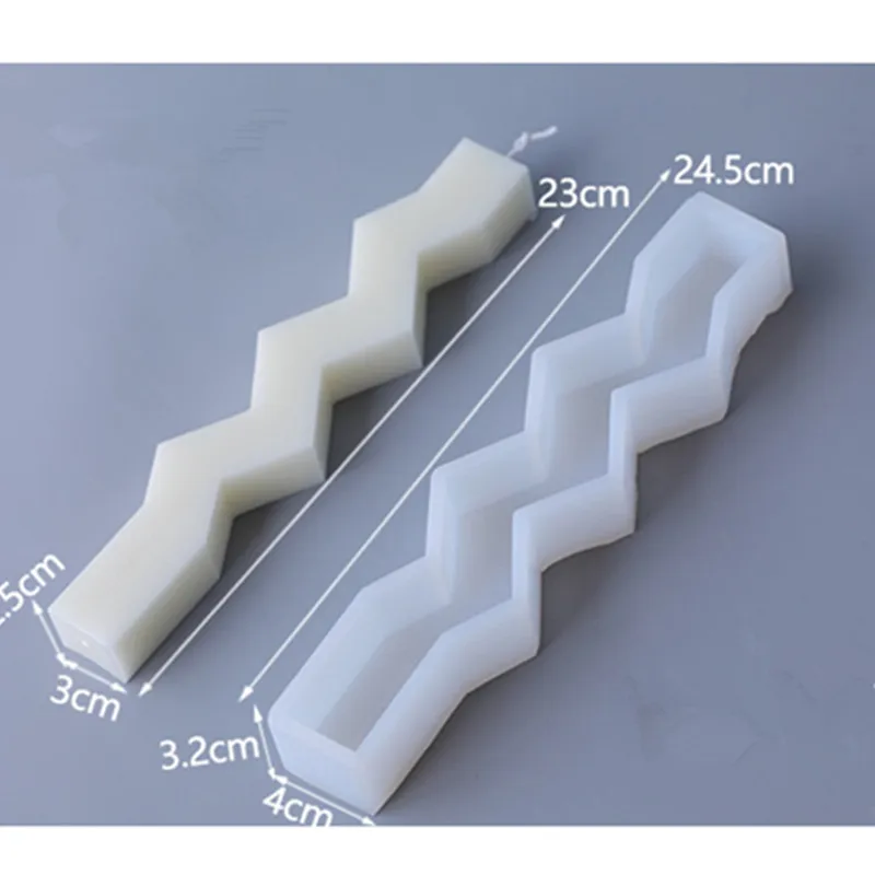 

Speical Shaped Strip Candle Silicone Mould European Simple Candle Molds Home Decoration Candle Moulds New Year's Eve 2021