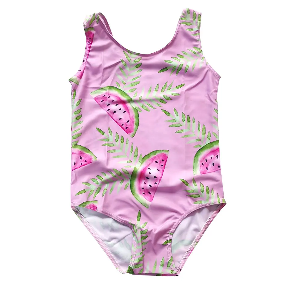 Infant Girl Swimsuit One Piece Kids Swimwear Print Toddler Girls Bathing Suit Monokini Swimming Little Beachwear 2021 | Спорт и